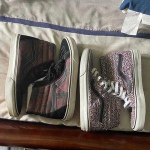 Vans Sk8-Hi Men's High Top Sneakers - Black with Multicolor Floral